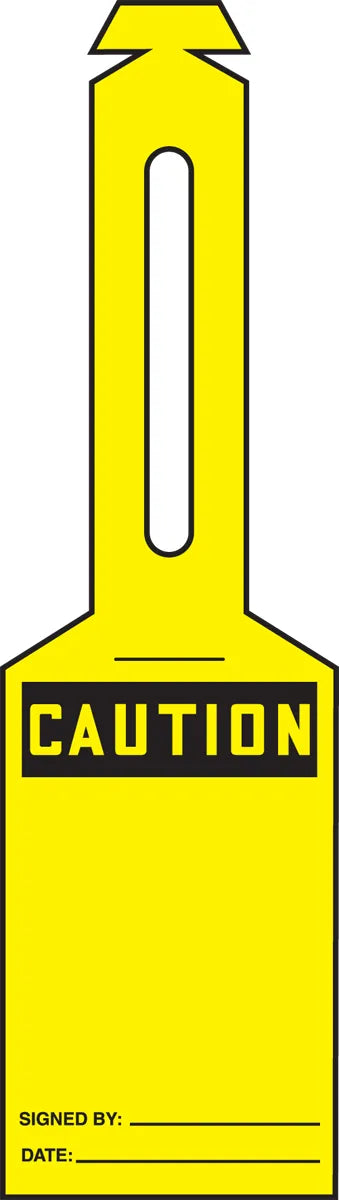 OSHA Caution Safety Tag: Blank - Loop 'n Strap – Lockout/Tagout