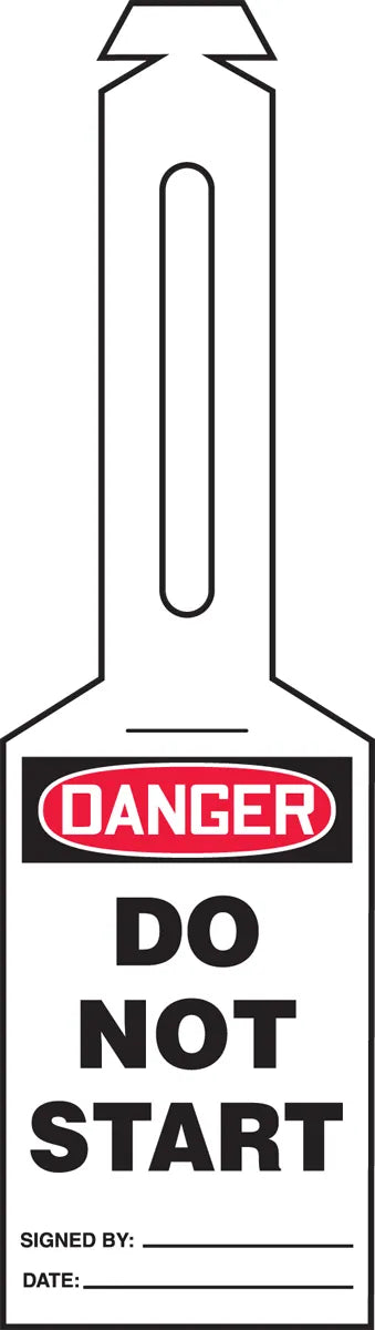 OSHA Danger Safety Tag: Do Not Start - Loop 'n Strap – Lockout/Tagout