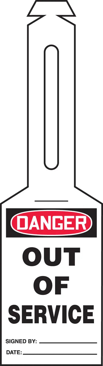 OSHA Danger Safety Tag: Out Of Service - Loop 'n Strap – Lockout/Tagout