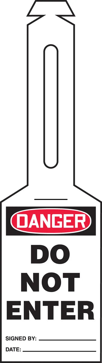 OSHA Danger Safety Tag: Do Not Enter - Loop 'n Strap – Lockout/Tagout