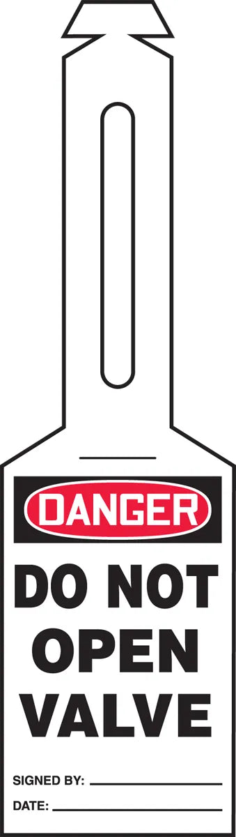 OSHA Danger Safety Tag: Do Not Open Valve - Loop 'n Strap – Lockout/Tagout
