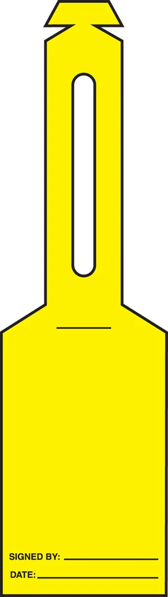 Safety Tag: Yellow - Loop 'n Strap – Lockout/Tagout