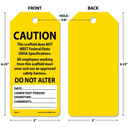 Caution Tags By-The-Roll: Do Not Alter – Lockout/Tagout