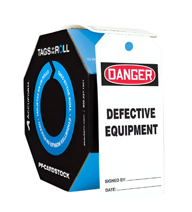 OSHA Danger Tags By-The-Roll: Defective Equipment – Lockout/Tagout