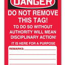 OSHA Danger Tags By-The-Roll: Do Not Operate Solid Red – Lockout/Tagout