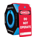 OSHA Danger Tags By-The-Roll: Do Not Operate Solid Red – Lockout/Tagout