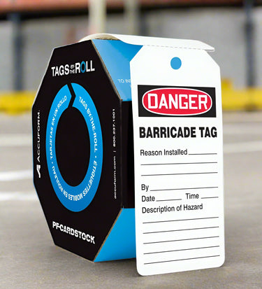 OSHA Danger Safety Tags: Tags By-The-Roll- Barricade Tag – Lockout/Tagout
