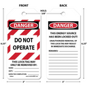OSHA Danger Tags By-The-Roll: Do Not Operate White Background – Lockout/Tagout