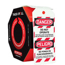 Bilingual OSHA Danger Tags By-The-Roll: Do Not Operate – Lockout/Tagout