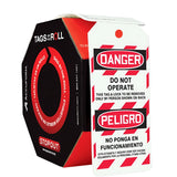 Bilingual OSHA Danger Tags By-The-Roll: Do Not Operate – Lockout/Tagout