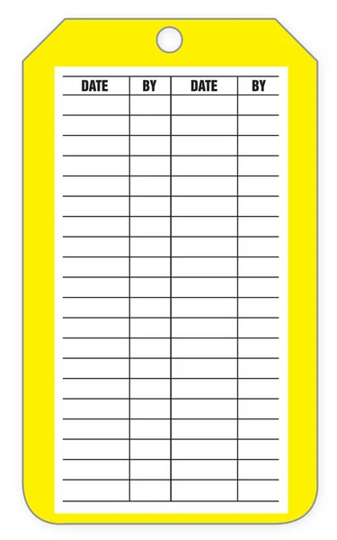 Tags By-The-Roll: Crane Inspection – Lockout/Tagout