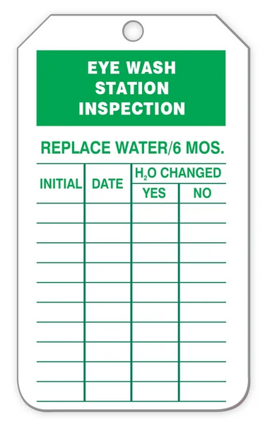 Tags By-The-Roll: Eye Wash Station Inspection – Lockout/Tagout