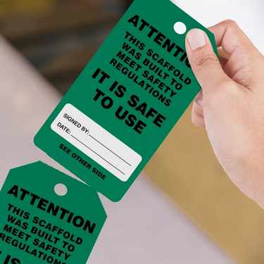 Tags By-The-Roll: Attention - Scaffold Is Safe To Use – Lockout/Tagout