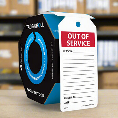Safety Tags By-The-Roll: Out Of Service – Lockout/Tagout