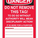 OSHA Danger Tags By-The-Roll: Barricade Tag (Red) – Lockout/Tagout