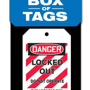 Box of Tags: OSHA Danger - Locked Out - Do Not Operate – Lockout/Tagout