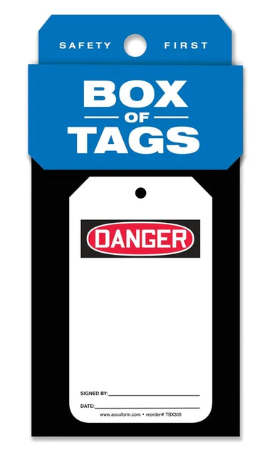 Box of Tags: OSHA Danger (Blank) – Lockout/Tagout