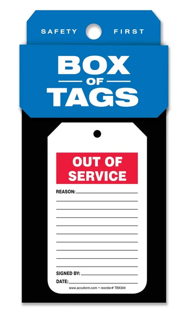 Box of Tags: Out Of Service – Lockout/Tagout