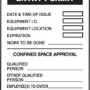 Confined Space Status Safety Tag: Confined Space Entry Permit - Black – Lockout/Tagout