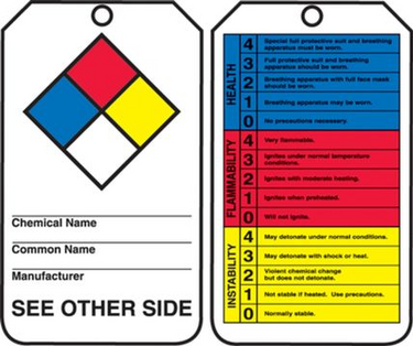 Safety Tag: Hazardous Material (NFPA and HMCIS) – Lockout/Tagout