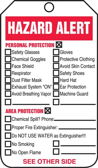 Safety Tag: Hazard Alert – Lockout/Tagout