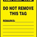 Equipment Status Safety Tag: Repair Tag – Lockout/Tagout