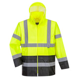 Portwest UH443 Class 3 Black Bottom Rain Jacket