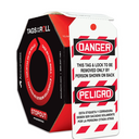 Bilingual OSHA Danger Tags By-The-Roll: This Tag & Lock To Be Removed Only By Person Shown On Back – Lockout/Tagout