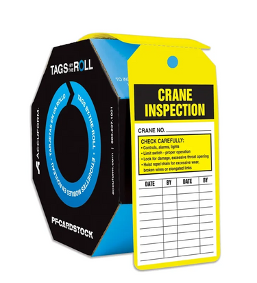 Tags By-The-Roll: Crane Inspection – Lockout/Tagout