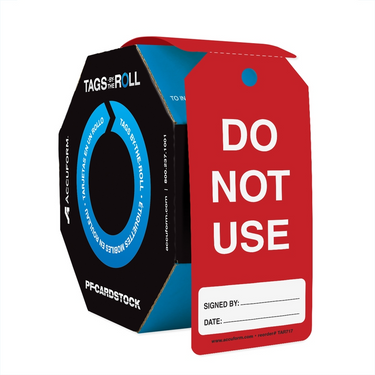 Tags By-The-Roll: Do Not Use – Lockout/Tagout
