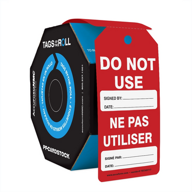 Tags By-The-Roll: Do Not Use – Lockout/Tagout