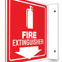 Projection Sign: Fire Extinguisher (White on Red) – Signs & Labels