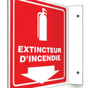 Projection Sign: Fire Extinguisher (White on Red) – Signs & Labels