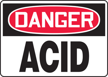 OSHA Danger Safety Sign: Acid – Signs & Labels