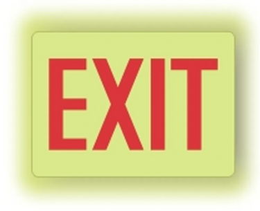 Glow in the Dark Safety Sign: Exit – Signs & Labels