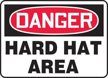 OSHA Danger Safety Sign: Hard Hat Area – Signs & Labels