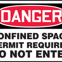 OSHA Danger Safety Sign: Confined Space - Permit Required - Do Not Enter – Signs & Labels