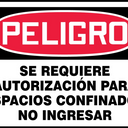 OSHA Danger Safety Sign: Confined Space - Permit Required - Do Not Enter – Signs & Labels