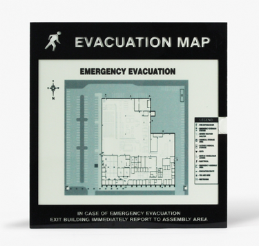 Emergency Evacuation Signs Map Holders: In Case Of Emergency – Signs & Labels
