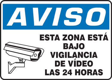 OSHA Notice Safety Sign: This Area Is Under 24 Hour Video Surveillance – Signs & Labels