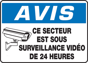 OSHA Notice Safety Sign: This Area Is Under 24 Hour Video Surveillance – Signs & Labels