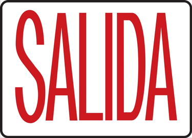 Safety Sign: Exit (Red on White) – Signs & Labels