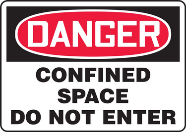 OSHA Danger Safety Sign: Confined Space - Do Not Enter – Signs & Labels