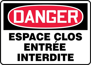 OSHA Danger Safety Sign: Confined Space - Do Not Enter – Signs & Labels