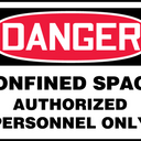 OSHA Danger Safety Sign: Confined Space - Authorized Personnel Only – Signs & Labels