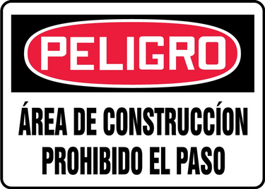 OSHA Danger Safety Sign: Construction Area - Keep Out – Signs & Labels