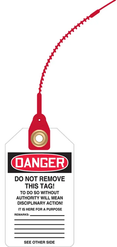 OSHA Danger Safety Tag: Loop 'n Lock Tie Tags - Do Not Operate – Lockout/Tagout