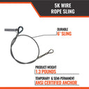 Malta Dynamics Wire Rope Sling – Fall Protection