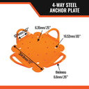Malta Dynamics 4-Way Anchor Plate – Fall Protection