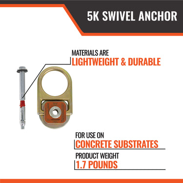 Malta Dynamics 5K Swivel Anchor – Fall Protection